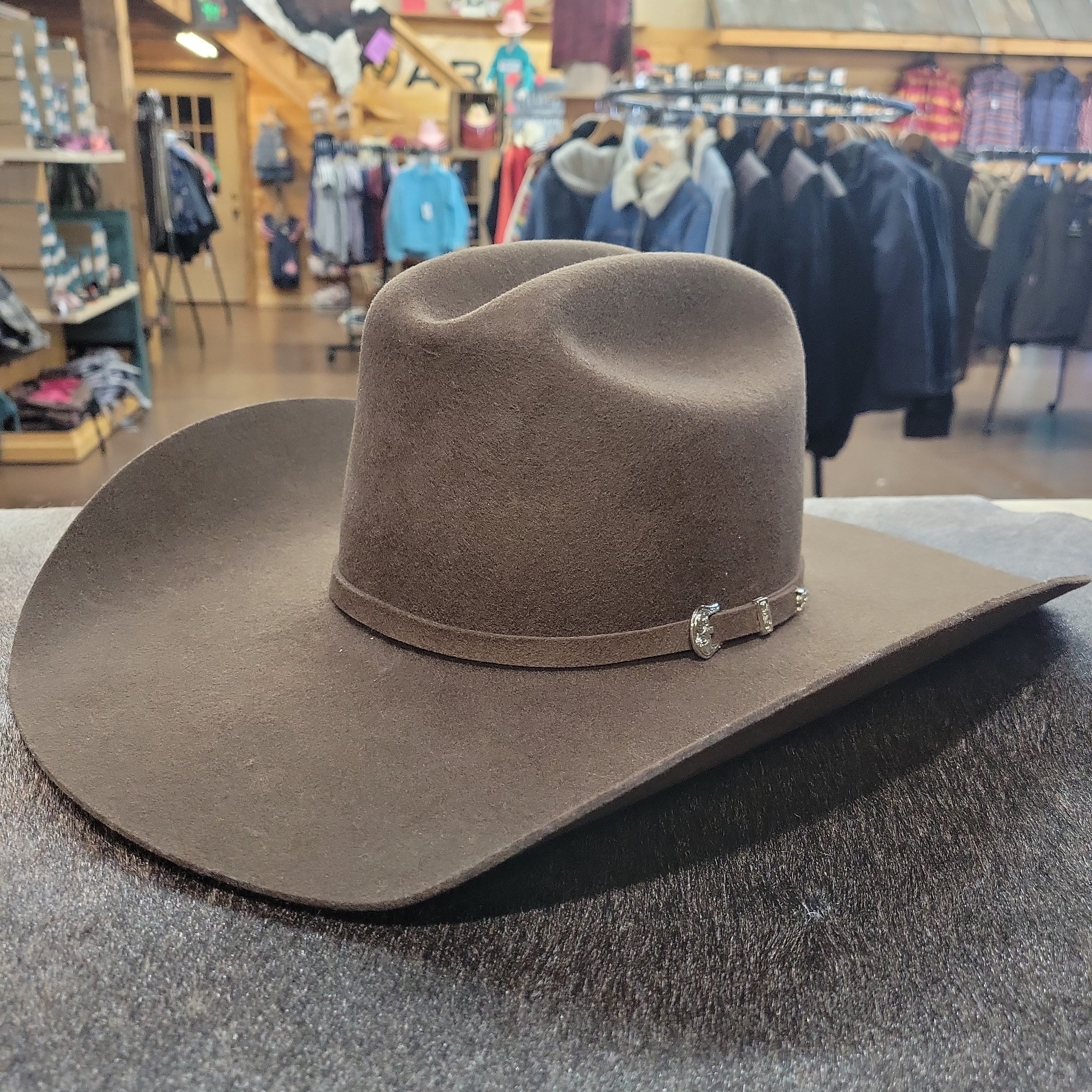 Ariat 2x Wool Western Cowboy Hat Chocolate / 7