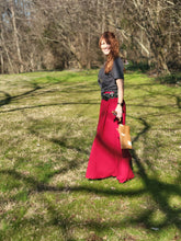 Load image into Gallery viewer, Chiffon Lined Skirt Burgundy

