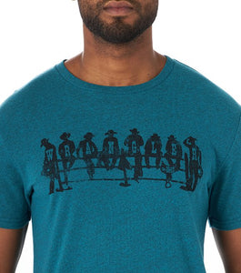 Short Sleeve Cowboy Fence Line Graphic