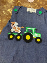 Load image into Gallery viewer, Chambray cow on tractor

