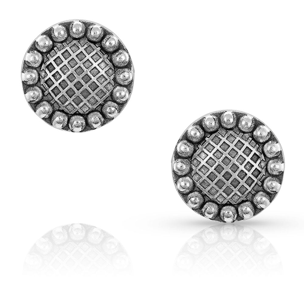 MONTANA SILVERSMITHS ER4593 MIDNIGHT SUNFLOWER SILVER EARRINGS earrings Montana Silversmiths