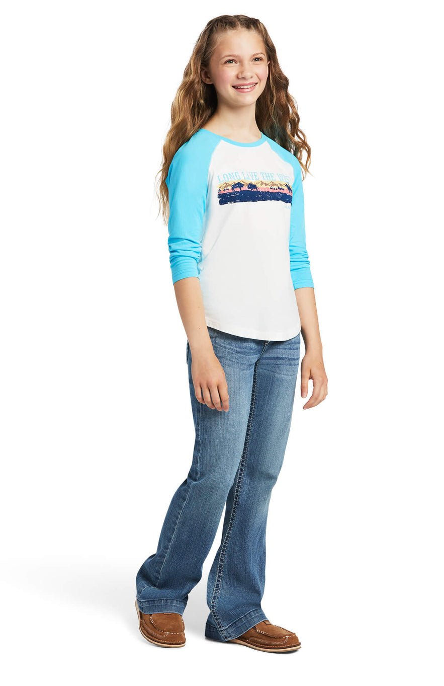 Ariat Girls Long Live Tee - Double C Western SupplyAriat