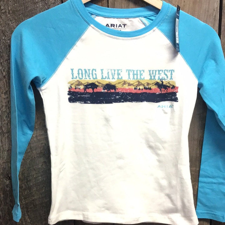 Ariat Girls Long Live Tee - Double C Western SupplyAriat