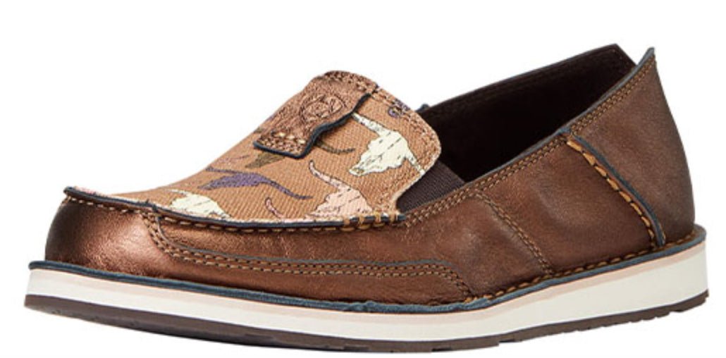 Ariat Ladies Metallic Steer Head Cruiser Slip-on Shoes - Double C Western SupplyAriat