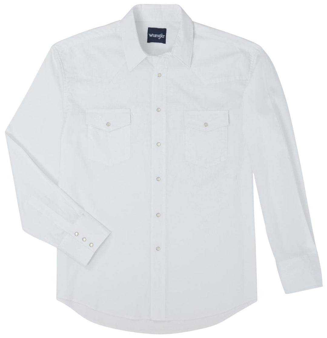 BOYS Sport Western Snap Shirt - Black And White - Double C Western SupplyWrangler