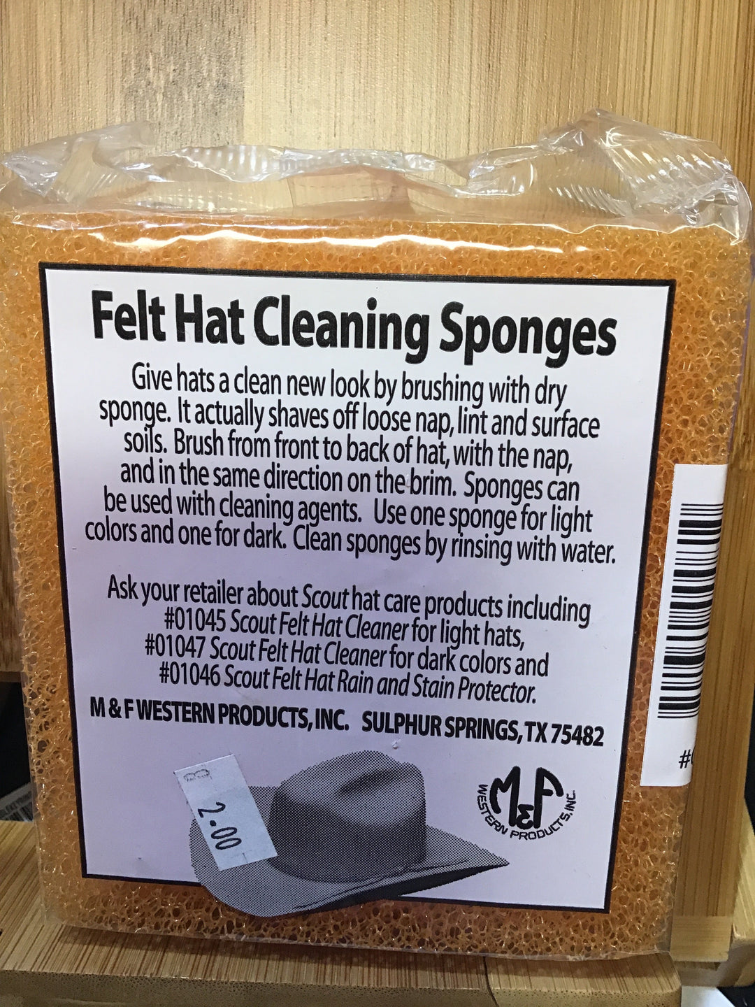 felt hat cleaning sponges 01032 - Double C Western SupplyM & F