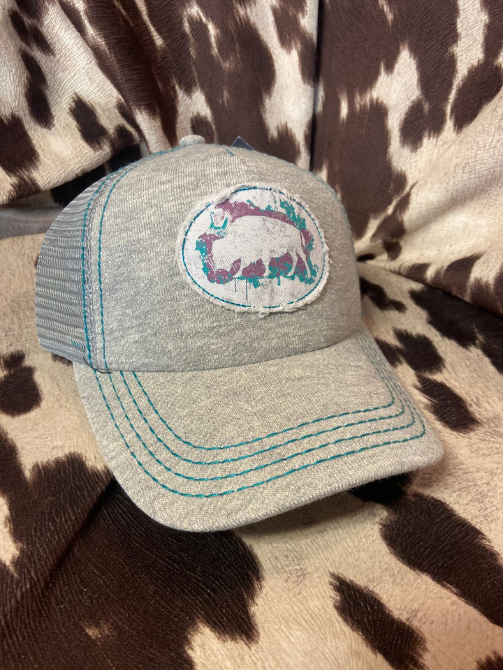 Gray womens trucker cap - Double C Western SupplyDouble C