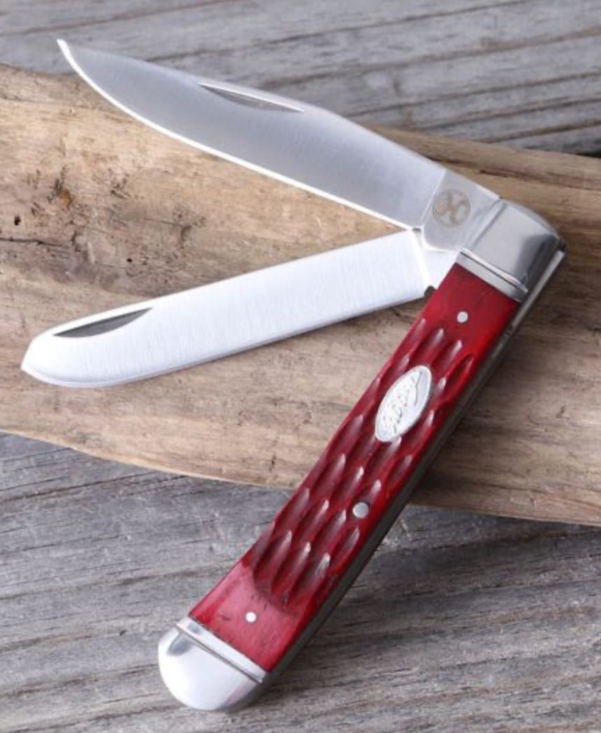 Hooey RED JIG BONE TRAPPER" KNIFE, LARGE - Double C Western SupplyHooey