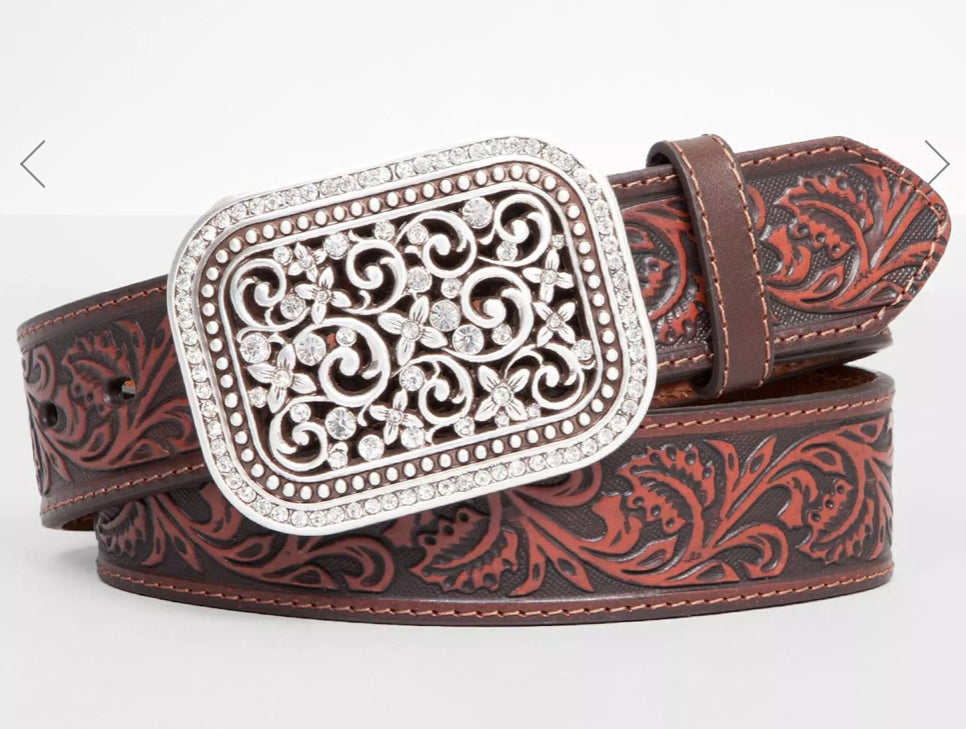 Embossed Leather Belt Ariat