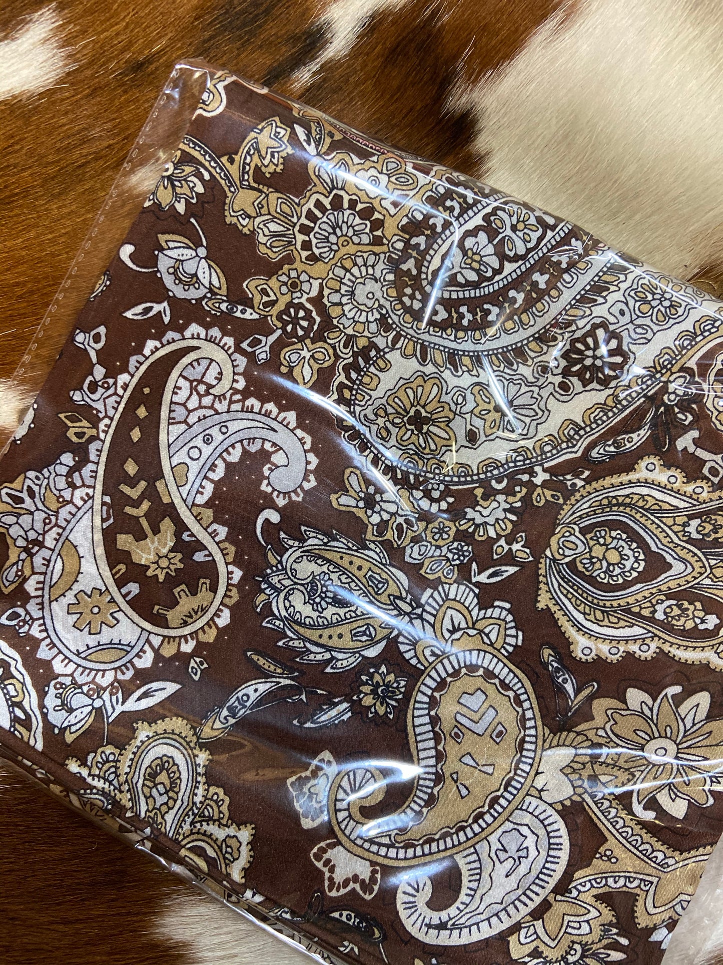 Paisley wild rag Brown paisley Double C Western Supply