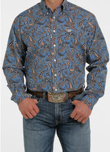 Load image into Gallery viewer, CINCH BLUE PAISLEY PRINT - MENS/BOYS SHIRT
