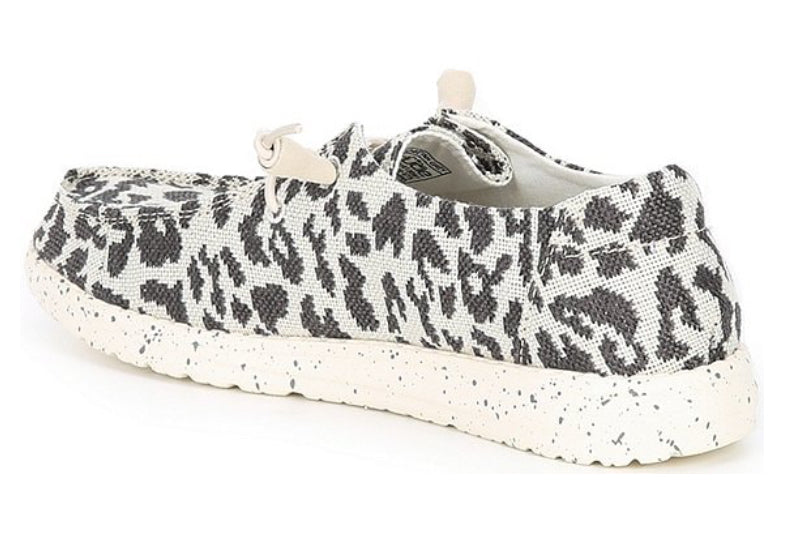 Hey Dude Wendy Woven Cheetah Grey Shoes Hey Dude