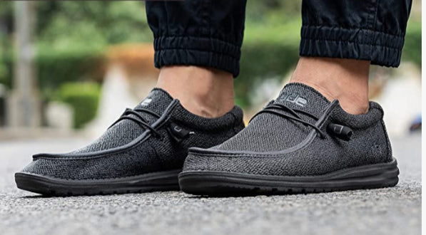 Total Black Hey Dude Shoes Men Black Mens Slip On Shoes Heydude