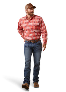 Ariat® Men's Classic Davon Cayenne Red Snap Shirt