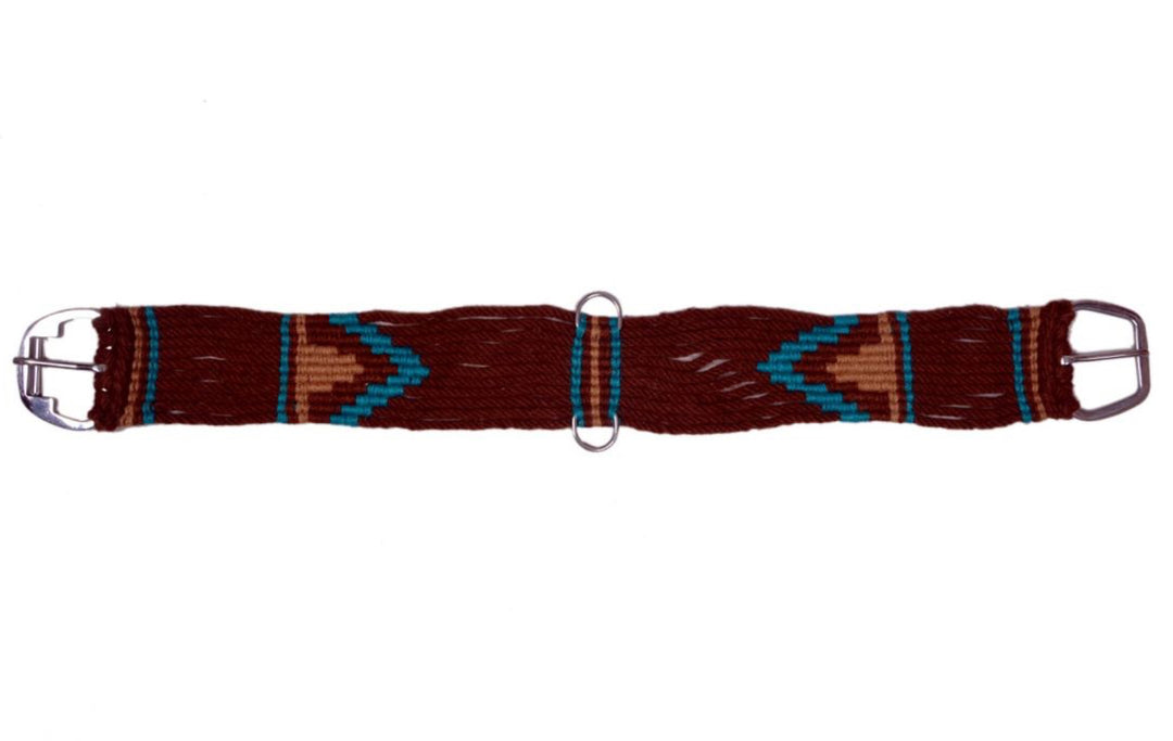 Showman® Mohair straight string girth with Stainless Steel Roller Buckle with Aztec Design Showman
