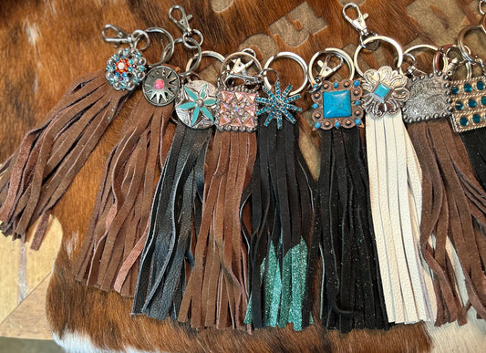 Concho style fringe key chain Shiloh