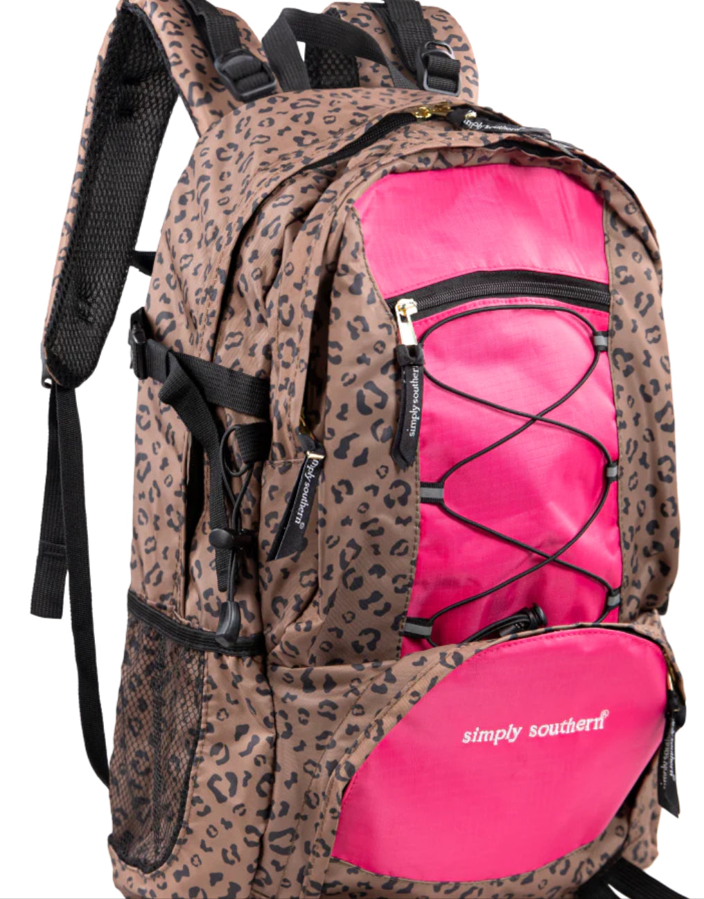 SIMPLY SOUTHERN PREPPY LEOPARD/AZTEC UTILITY BACKPACK BAG
