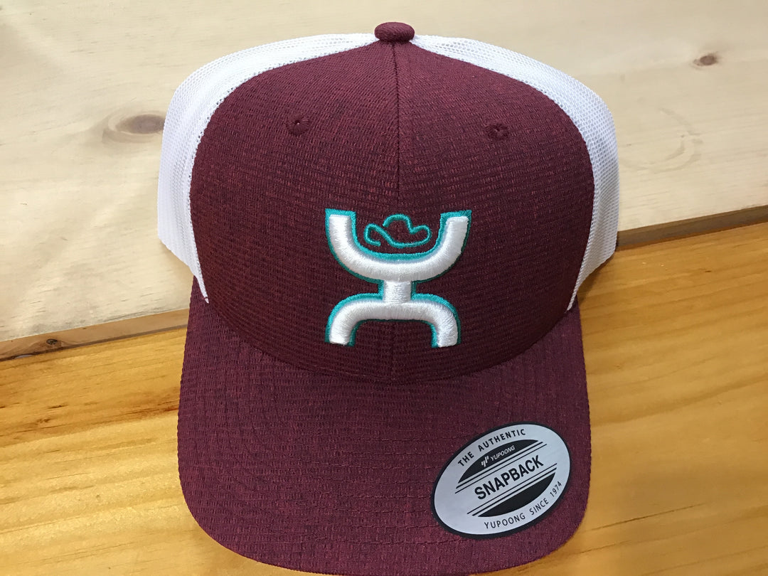 Hooey Sterling Trucker Cap Maroon/White Double C Western Supply