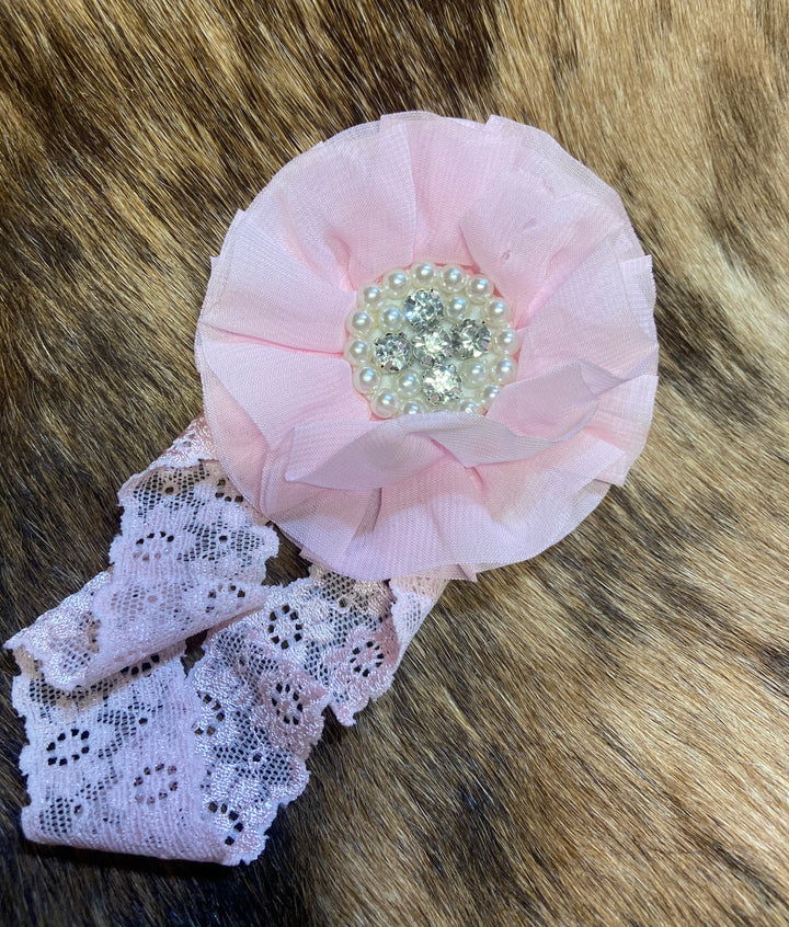 Flower head wrap baby girl Light pink Double C Western Supply