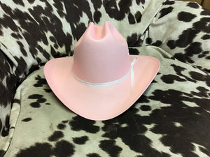 Western Express Pink Straw Kids Hat