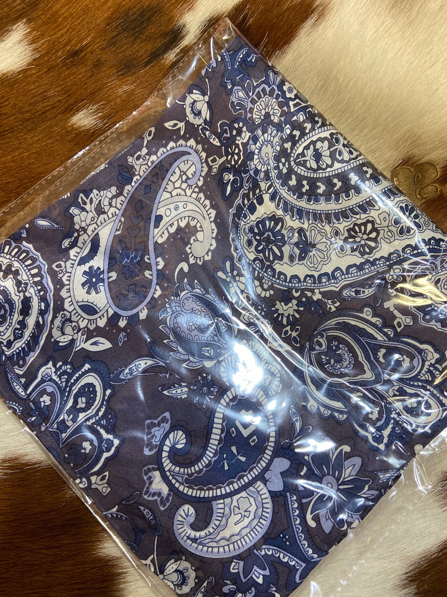 Paisley wild rag Navy paisley Double C Western Supply