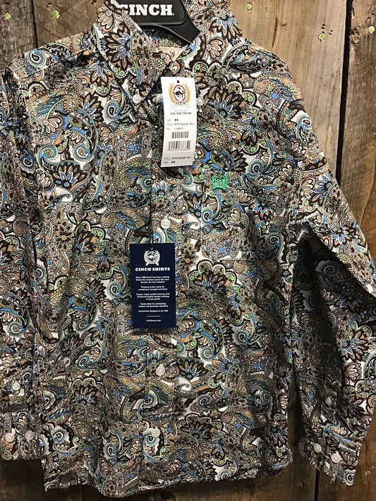 Cinch Boys Paisley Print Shirt Cinch