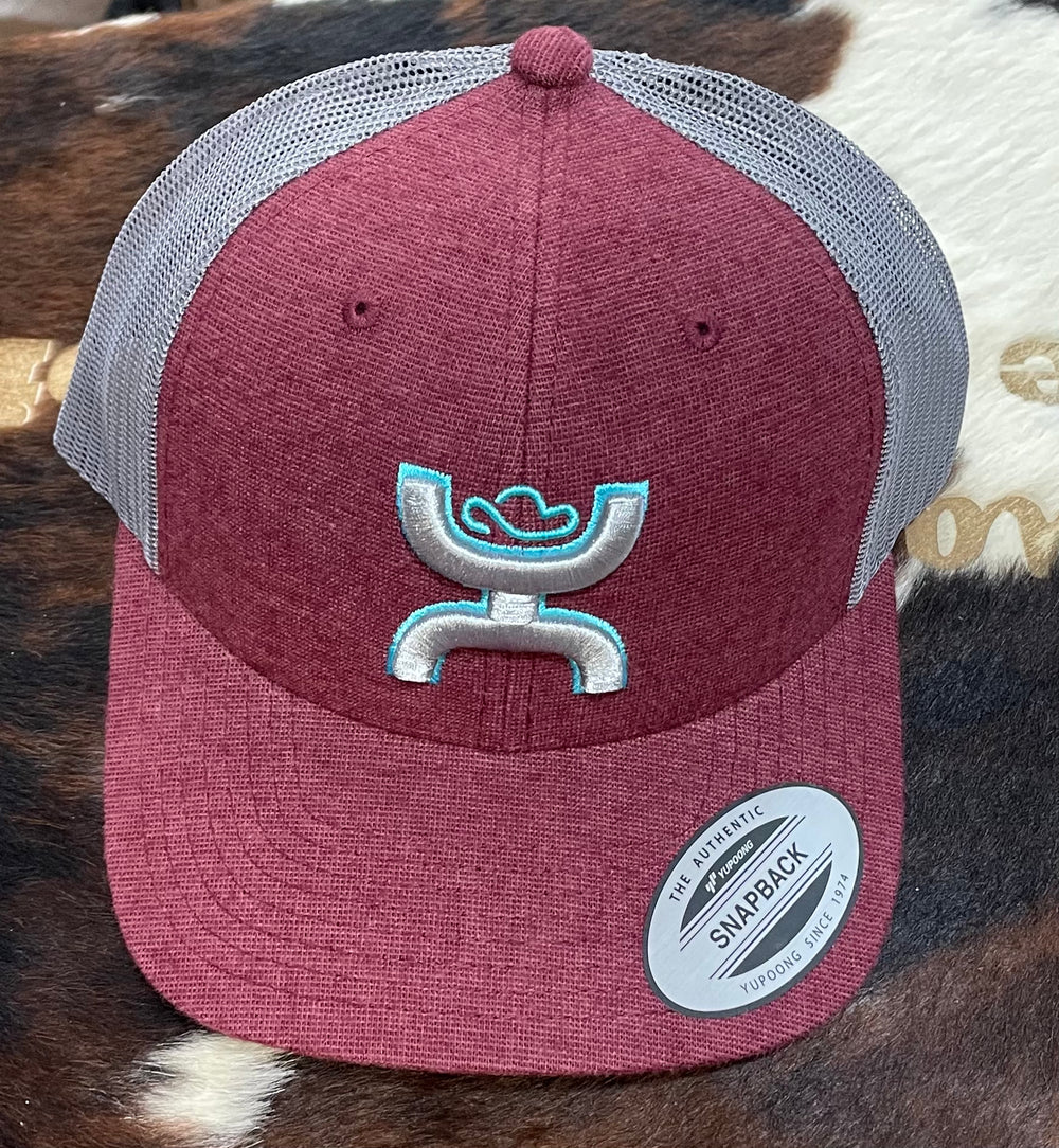 “Sterling” Hooey Cap Hats Maroon Grey caps hooey Hooey