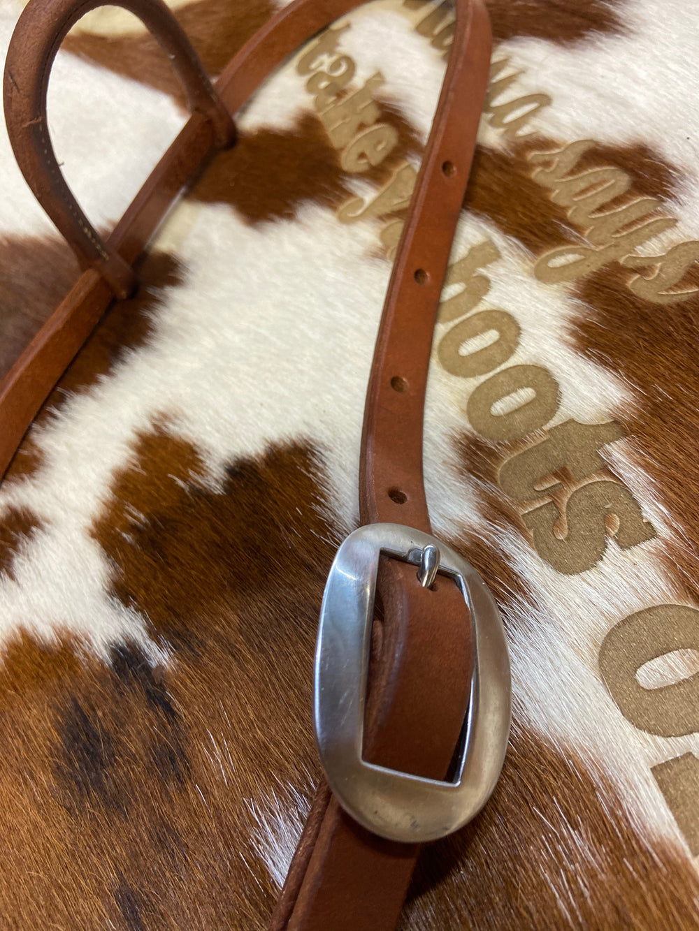 Leather 1 ear headstall Double C Western Supply