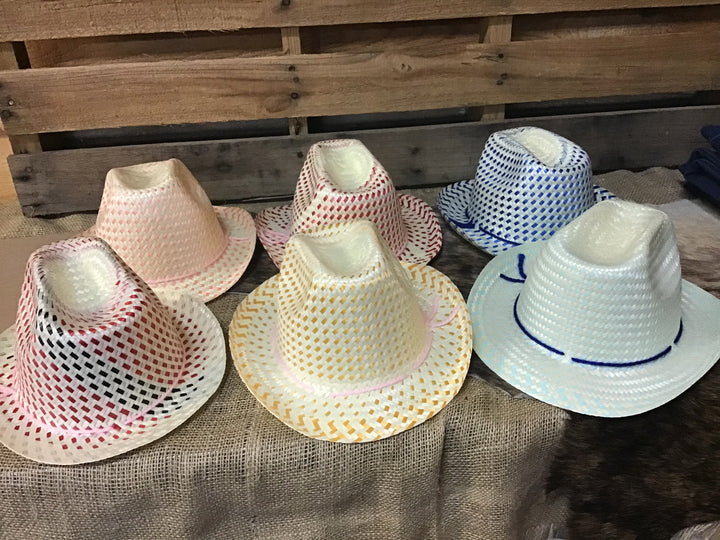 Toddler Assorted Colors Straw Hat Hats Western express