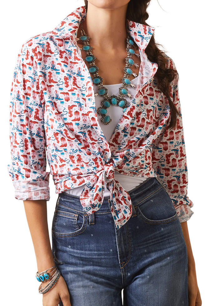 Ariat Womens Wrinkle Resist Kirby Stretch Shirt 20% off ariat ariatwomens Women's Ariat