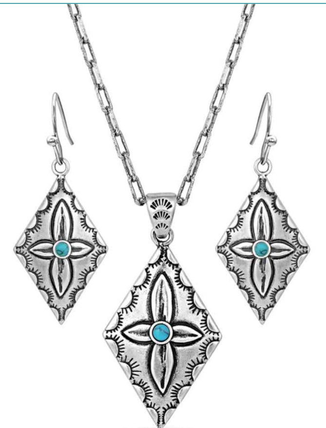 Montana Silversmiths Primally Etched Jewelry Set
