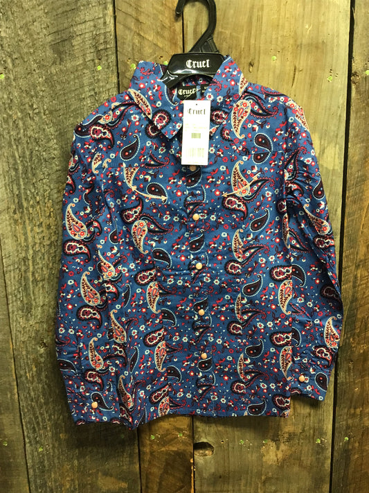 Cinch Girls Long Sleeve Western Shirt Shirts & Tops Cinch