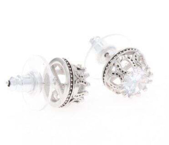 Horseshoe Bezel CZ Stud Earrings Earrings Montana Silversmiths