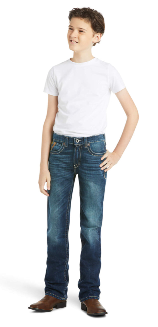 Ariat B5 Slim Boundary Stackable Straight Leg Jean 10018338 Jeans ariat ARIATKIDS boys Ariat