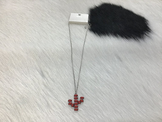 Red Cactus Stone Necklace Double C Western Supply