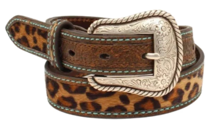 Ariat Girls Leopard Western Belt ariat belt children's M & F