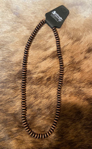 Boho bronze beaded necklace