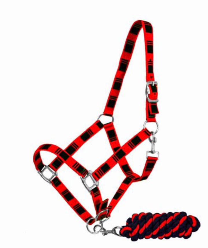Nylon halter Red Double C Western Supply