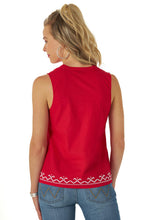 Load image into Gallery viewer, Wrangler Retro Woven Tank - Red
