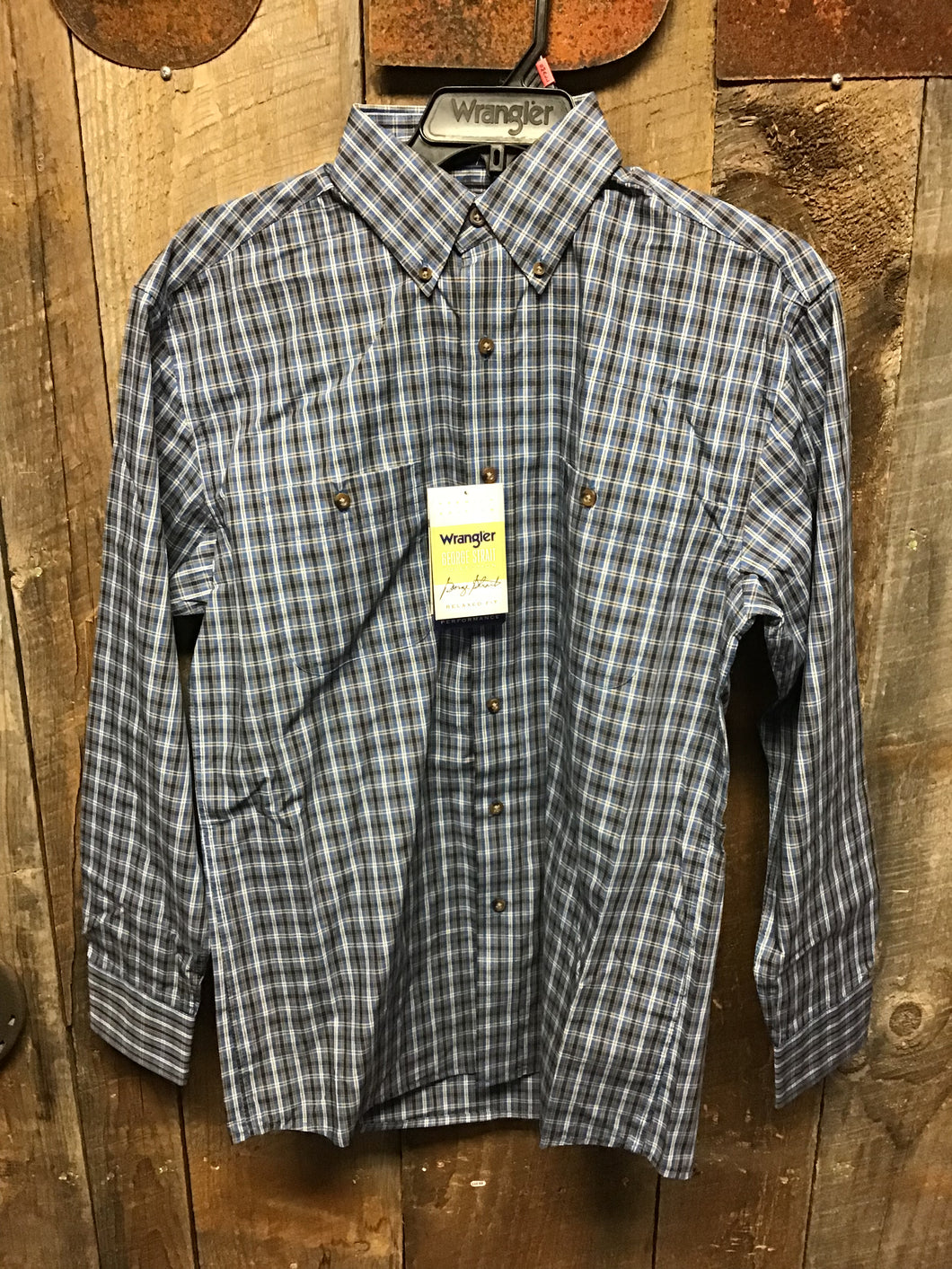 Wrangler® George Strait Two Pocket Long Sleeve Shirt