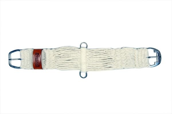 Mohair Straight String Girth W/Stainless Steel Roller Buckle 36" - Double C Western SupplyShowman