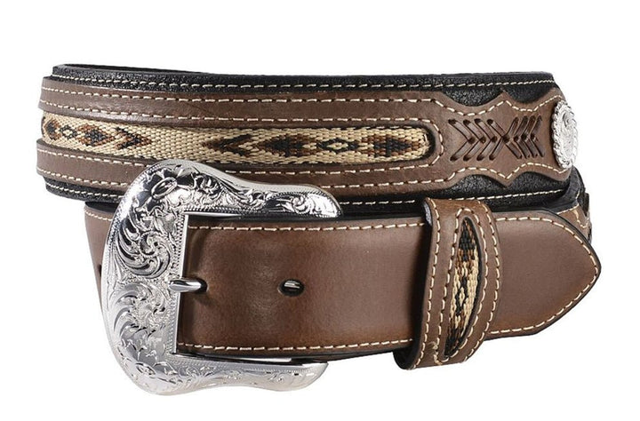 NOCONA RIBBON INLAY LEATHER BELT N2475701 - Double C Western SupplyNocona