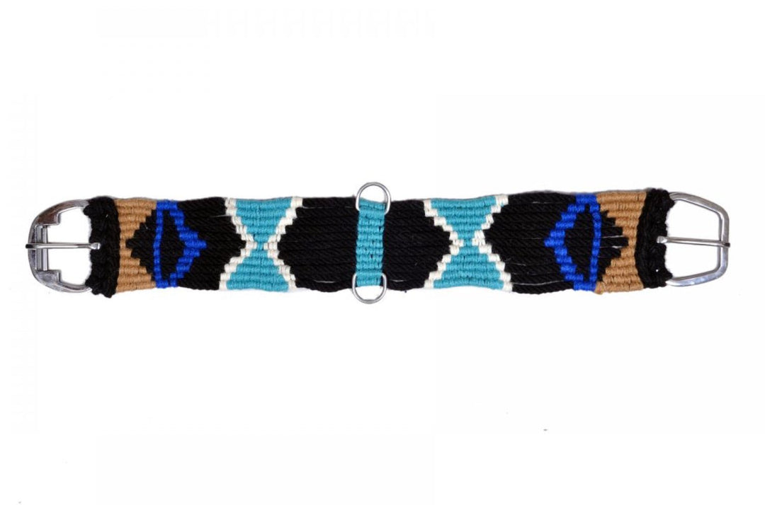 Showman® Mohair straight string girth with Stainless Steel Roller Buckle with Aztec Design - Double C Western SupplyShowman