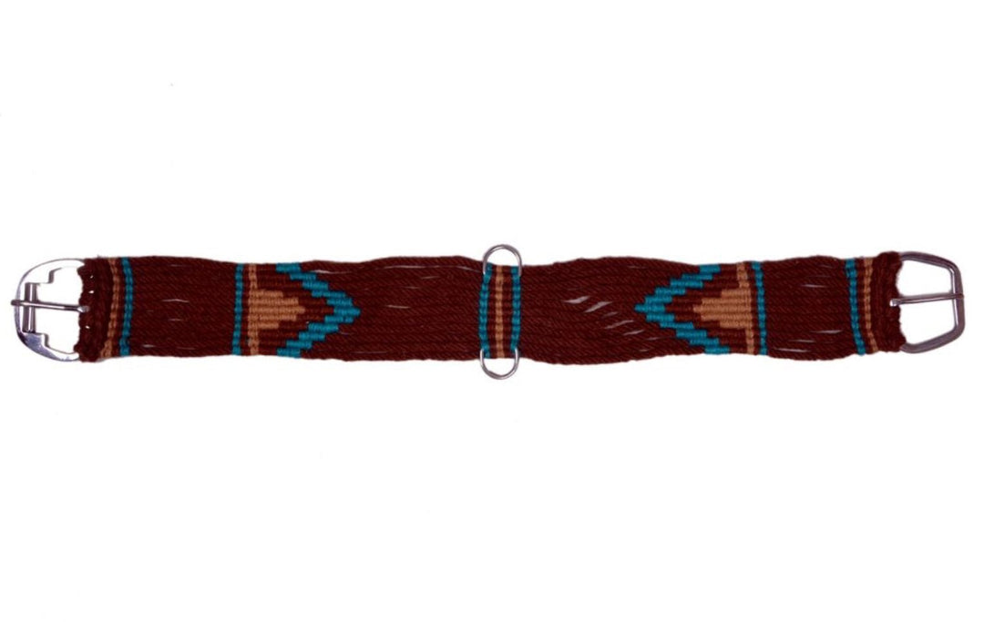 Showman® Mohair straight string girth with Stainless Steel Roller Buckle with Aztec Design - Double C Western SupplyShowman