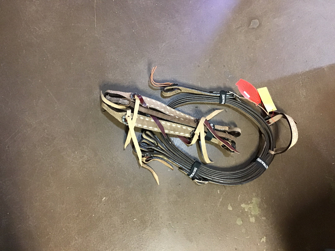 Showman Single Ear HS/BC Set - Double C Western SupplyShowman