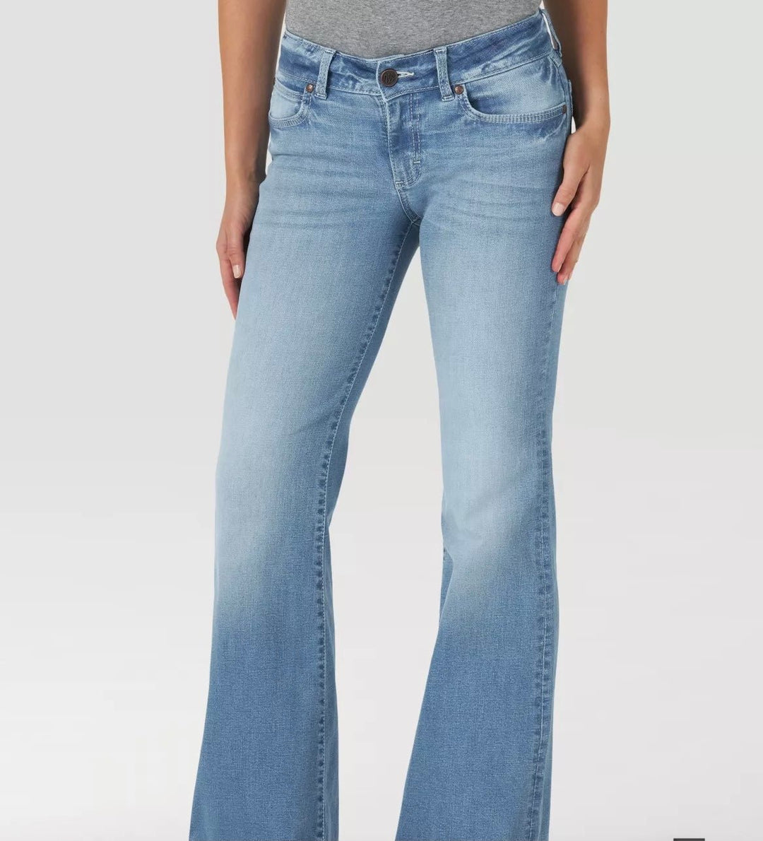 Wrangler Retro Ladies Light Wash Trouser Jean, 09MWWOH - Double C Western SupplyWrangler